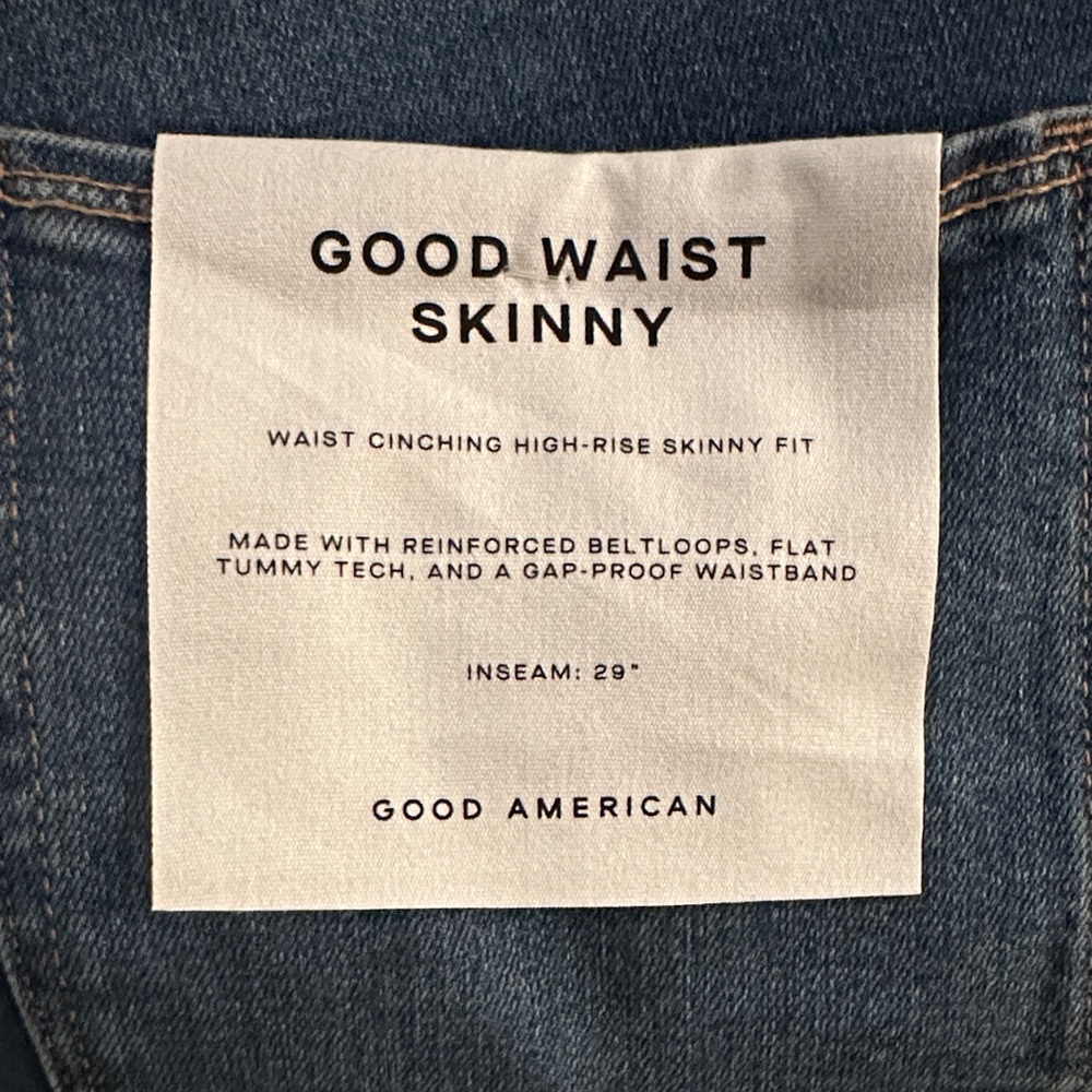 Good American Good Waist Skinny Compression Jeans, Indigo312 size 15